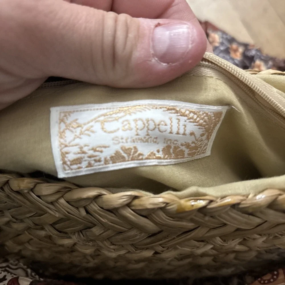 Capelli Straworld Boho Brown/Orange & Straw Shoulder Bag